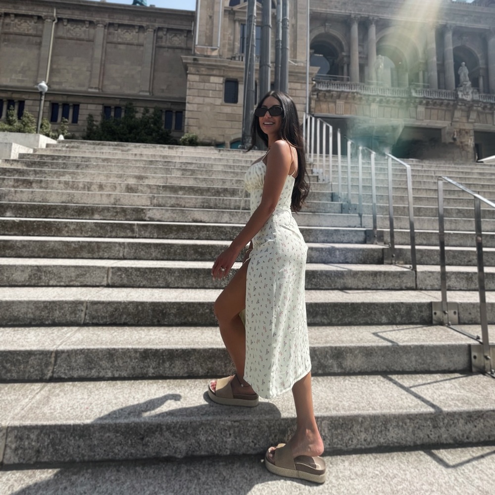 House of CB - "Carina" Lemon Floral Bustier Midi Dress (+Gift)